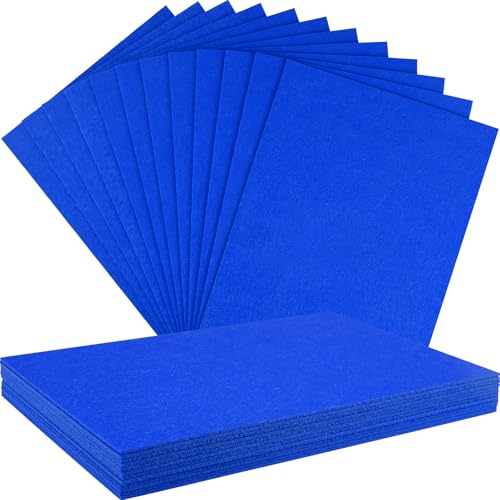 NEBURORA 12 Pcs 2mm Thick Stiff Felt Sheets for Crafts Sewing(Royal Blue) - color: Royal Blue