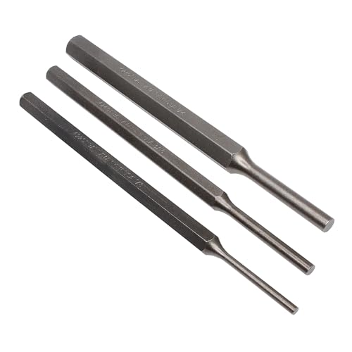 Mayhew Select 89052 Large Pin Punch Set, 3-Piece , Black - style: Long