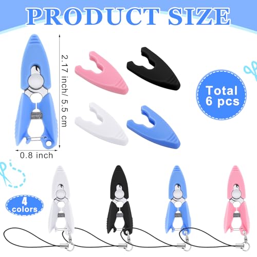 Chunful Tiny Scissors with Cover, TSA Approved Mini Travel Scissors, 6 Pcs