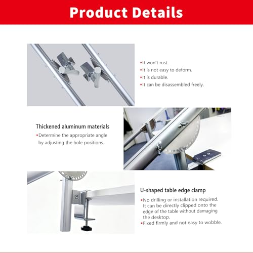 Couple Embroidery Art Cross-Stitch Stand Embroidery Frame Stand Aluminum Alloy Embroidery Frame Stand Adjustable Cross-Stitch Stand Suitable for Embroidery and Sewing (Desktop) - style: Desktop