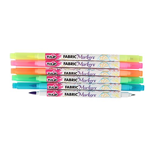 Tulip Dual Tip Fabric Markers 14 Pack - Fine Tip & Brush Tip