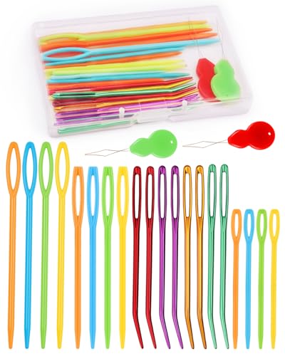 Bupete 25 Pcs Yarn Needles Metal Tapestry Needle Crochet Needles for Yarn - color: Colorful 25 PCS