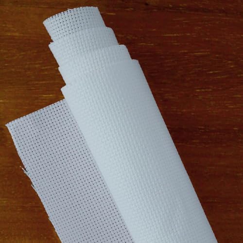 Essentials By Leisure Arts Aida Cloth, 14 Count, Barely Blue Cross Stitch Fabric, Embroidery Fabric, Cross Stitch Supplies for Crafting, Stitching, and Sewing Projects 12X18