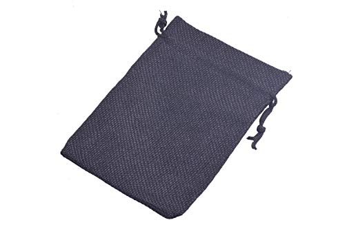 Sansam 50pcs 4.0X5.60 Inch Drawstring Burlap Gift Bags, Jute Jewellery Pouches, Small Black Lining Burlap Favor Sacks For Herb, Spices, Jute Treat Bags for Christmas, Wedding, Party - color: Black