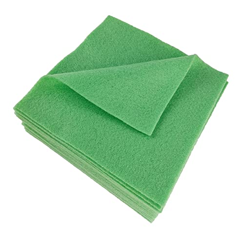 Jtnohx Soft Felt Fabric Flexible Craft Felt Sheets Light Green 6" 20Pcs - color: Light Green