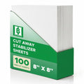 HBI Cut Away Embroidery Stabilizer Sheets, 8 x 8 in, 100 Pack - size: 8"x8" 100 Pcs 4x4 Hoops