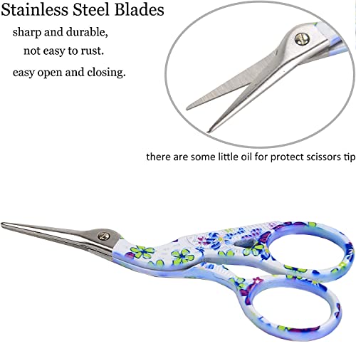 BIHRTC 3.6" Small Craft Scissors,Sharp Stainless Tip for Crochet - color: Blue, size: 3.6inch