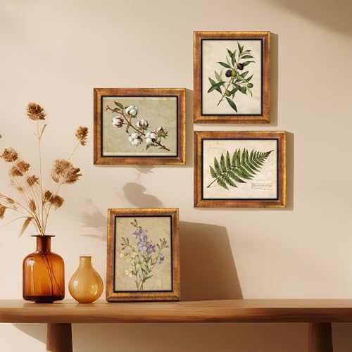 XUANLUO 8x10 Picture Frames Set of 4,Rustic Retro Photo Frame(Gold) - color: Gold-4pcs, size: 8 x 10 inch