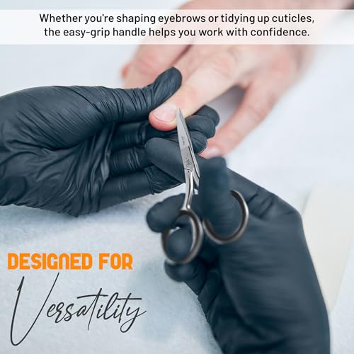 The Cut Factory® Precision Facial Hair Scissor Premium Stainless Steel Grooming Tool for Eyebrows, Mustache & Beard One Tool, All Power – No Fillers, (1x scissors only)
