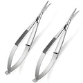 Shynai 2 Pieces 4.7 Inch Embroidery Scissors Curved, Silver - color: Silver