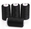 ilauke 4 x 3000 Yards Black Serger Thread Cones - color: Black