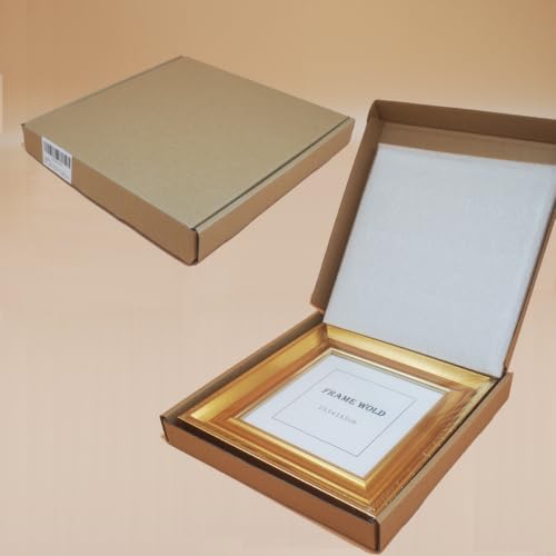 4x4 Gold Picture Frame, Real Glass, MDF, Black Backing, Wall/Tabletop - color: Gold, size: 4x4