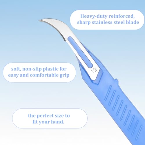 Seam Ripper, 10 Pieces Blue Stitch Remover Tool Thread Cutter Razor Tool Anti-Slip Seam Rippers with Protective Case and Scale Ruler for Sewing Crafting Embroidery Picking Threads Opening Buttonholes