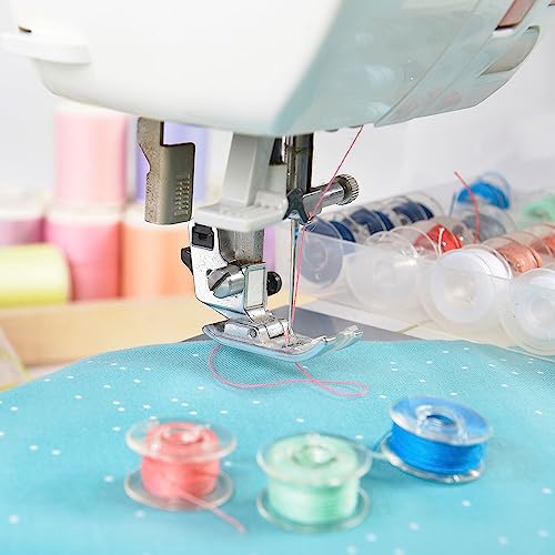 Timgle 200 Pcs Bobbins for Sewing Machine Plastic Class 15 Bobbin