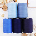 ThreadArt Cotton Quilting Thread Set, 1000M 50/3, 5 Blue Tones - color: 5 BLUE TONES
