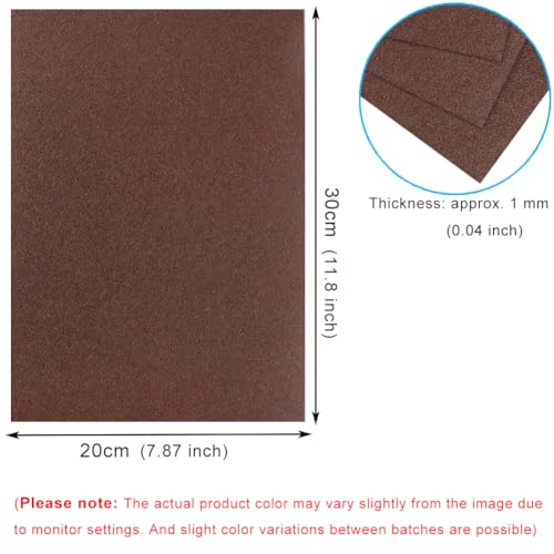 10 Brown Felt Fabric Sheets,7.87 x 11.8 inch (20 x 30cm) A4 Stiff Felt Squares 1 mm Thick, Great for DIY Craft, Sewing Projects, Nonwoven Patchwork, Decoration - color: Brown