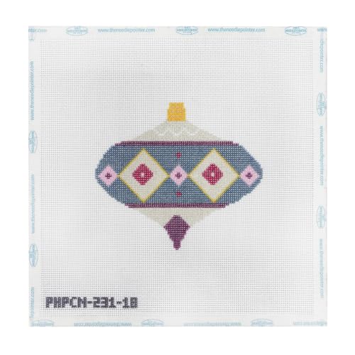 Howie's Needlepoint Bauble Needlepoint Kits for Adults & Beginners, 18 Mesh Printed Needlepoint Canvas, Stamped Patterns Canvas Starter Kits(Festive Baubles 5,4.5"x 4") - color: Festive Baubles 5