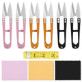UCEC 6 Pack Thread Snips, Yarn Scissor for Crocheting & Embroidery Sewing - color: 6pack Pink+orange+black