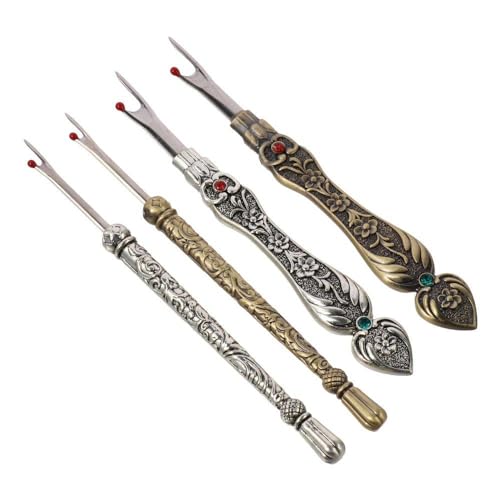 4 Pcs Sewing Seam Rippers,Vintage Stitch Eraser Retro Alloy Metal Seam Sewing Thread Ripper for Suture Removal Sewing Accessory Tools