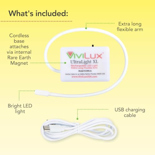 ViviLux Ultralight XL Craft & Sewing Light, Magnetic Mount, 1500 Lumen LED - size: XL (Magnet)