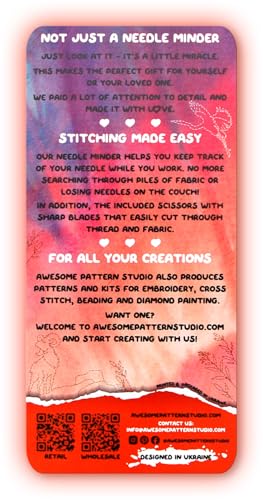 Awesome Pattern Studio Needle Minder Set - Grand Canyon National Park Magnetic Needle Minder + 2 Needle Threaders + Crane Scissors. Enamel Pin for Cross Stitch, Embroidery and Craft - size: Grand Canyon Modern Design - SET #2