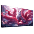 JATOK Diamond Painting Kit for Adults, Magical Fox, 27.5 x 15.7 in - color: Pink