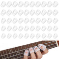 Piriuuo 50 Pcs Guitar Finger Covers, Silicone Finger Tip Protectors Anti-Slip & Breathable Silicone Guitar Fingers Guards for Guitars Playing, Ukulele Bass, and Sewing (5 Sizes, White)