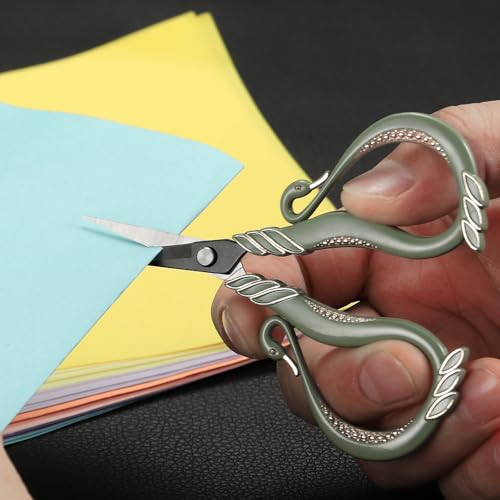 YOUGUOM Sharp Detail Scissors with Cover, Small Sewing Shears - color: Light Green