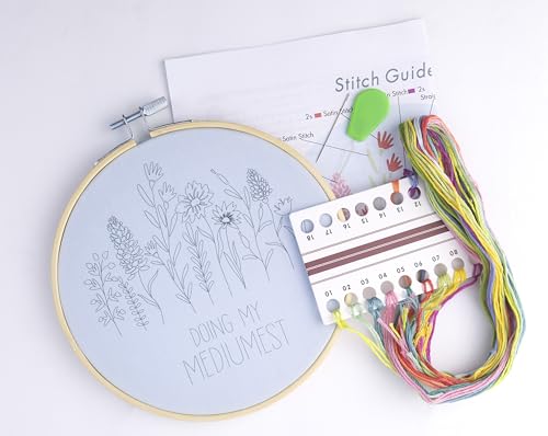 FUNATIC Doing My Mediumest Funny Embroidery Kit for Adults - color: Doing My Mediumest