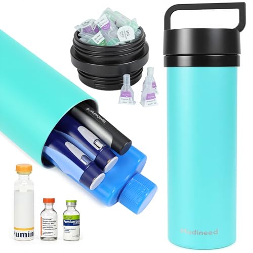 Medineed Large Insulin Cooler Travel Case with Needle Compartment,Tiffancy - color: Tiffancy Blue