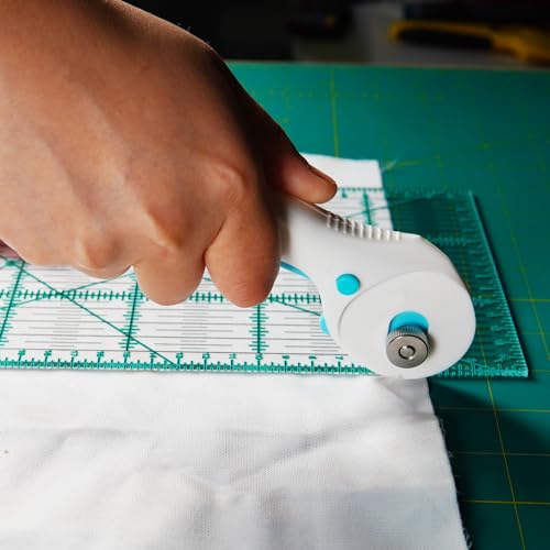 MAUFORE Blue Professional Sewing Scissors and Rotary Cutter with Blades Set - color: Blue