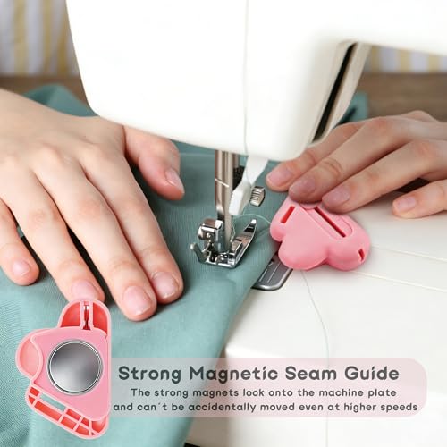 BlingKingdom 2pcs Magnetic Seam Guides for Sewing Machine, and Seam Ripper