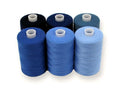 BlesSew Sewing Thread in Blue Color Tones – 6 Spools of Polyester Thread for Sewing Machine for Beginners, Hand Stitching & Quilting - 1000 yds per Spool - color: Blue