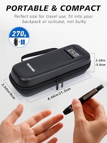 YOUSHARES Insulin Cooler Travel Case, Peptide Travel Case with Temp Display - color: 02 Black