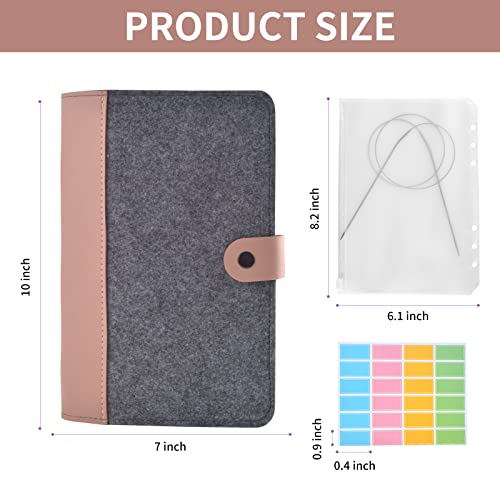 10×7 Inch Circular Knitting Needle Case Knitting Needles Storage for Knitting Needles Collecting (NO Accessories Included)