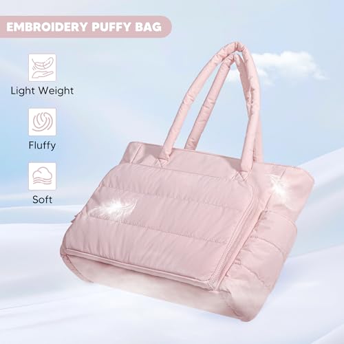 Teamoy Puffy Embroidery Bag Organizer, Cross Stitch Bag, Pink - color: Pink