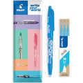 Pilot Frixion Heat/Friction Erasable Rollerball Pen FR7 - Medium Line 0.7mm Tip Nib - Wallet Pack of 1 Pen + 3 Refills (Light Blue) - color: Light Blue
