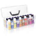 Vowcarol Acrylic Paint Storage Box, 30 Bottles Capacity Acrylic Paint Organizer for 2 fl. oz Bottles, Craft Organizer