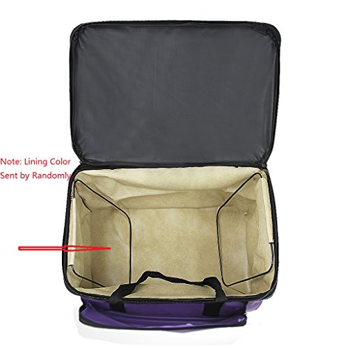 Starsouce Large Capacity Art Supply Organizer Tote Bag – Padded Craft Storage with Adjustable Shoulder Strap, Foldable Travel Caddy for Brushes, Markers, Sketchbook, Watercolor Palette & More - color: Purple