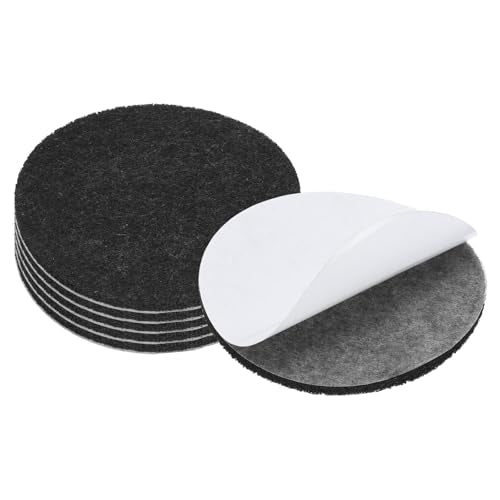 PATIKIL 2.5 Inch Diameter Lamp Base Felt, 6Pack 3mm Thickness Round Soft Adhesive Non-Slip Anti-Scratch Backed Felt for Lamp Furniture DIY Craft, Black - color: Black, size: 2.5 Inch