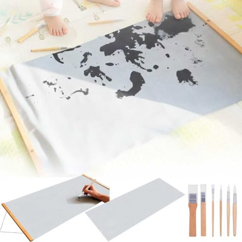 Magic Canvas Paint with Water,Includes 2 Interchangeable Canvas Restore to Original State After Drying, Reusable,No Need to Worry About Paint Splattering During the Painting Process.(19.68 * 27.55in) - size: 19.68*27.55in