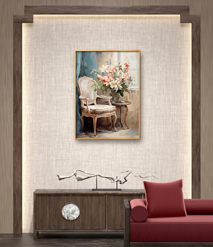 Leczany Cross Stitch Stamped Kit for Beginner - Flowers and Stools | DIY Embroidery Starter Patterns Craft Kit Needlepoint for Adults | 11CT, 3 Strands | 13x17.7 inches - color: 11CT Stamped kits,Flowers and Stools 13x17.7 inches