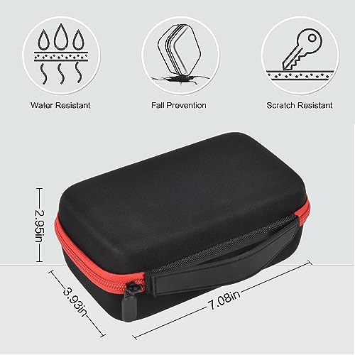 Hard Tire Inflator Case for Airmoto 120 PSI Air Compressor - color: black+red zipper