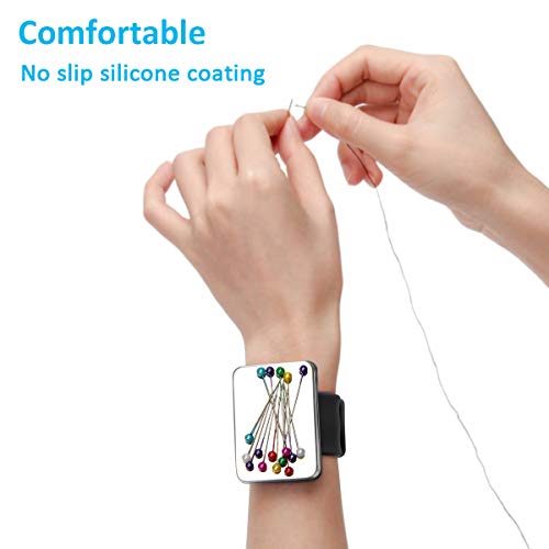 Coitak 3 PCS Magnetic Pin Holder Wrist Band, Magnetic Sewing Wristband