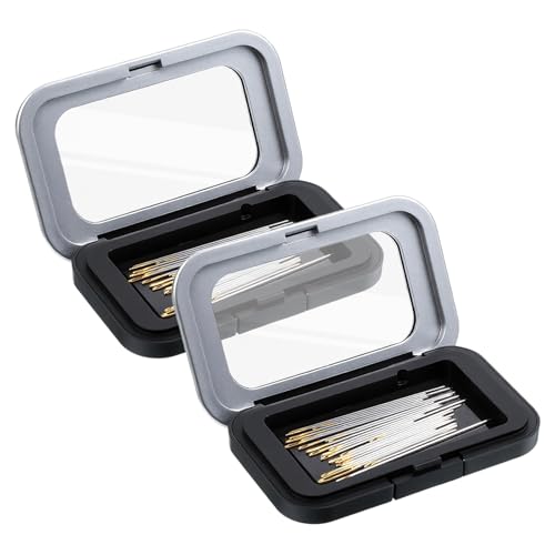JJUNW 2 PCS Magnetic Needle Holder Case, Portable Sewing Pin Storage Case