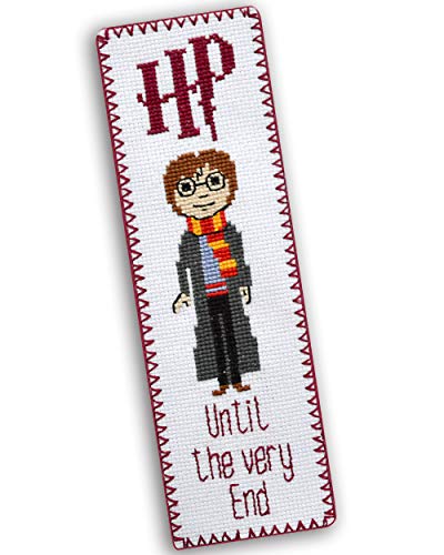 Personalized.Design Cross Stitch Kit of Bookmark “Until the Very End” - color: Harry