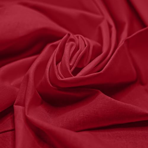 3 Pieces 18 x 21 Inches Cotton Fabric Precut Quilting Fabric Bundles Solid Colors Layer Cakes Quilt Material for DIY Craft Sewing Embroidery (Burgundy) - color: Burgundy
