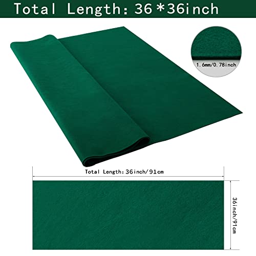 HaoFeijh Green Felt Fabric 36 * 36 Inch Wide 1.6mm,Fabric Sheets Soft Woven Acrylic Craft Fabric for DIY Craft Work Sewing Patchwork,Craft Felt - color: Green, size: 1