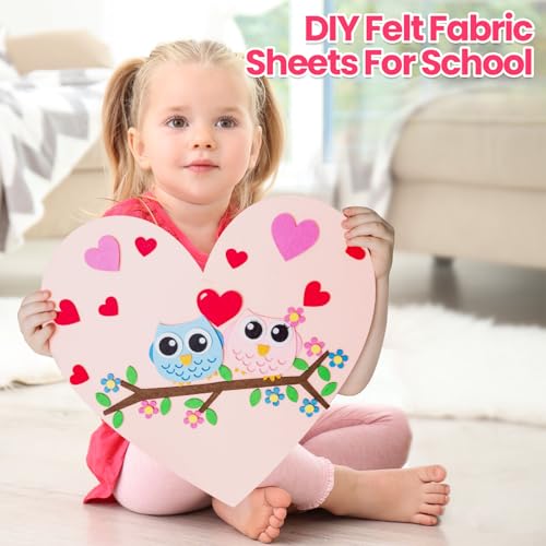 Reginary 120 Pcs 8 x 8 Inch Felt Sheets Bulk for Craft 40 Assorted Color - color: Classic, size: 8 x 8 Inch
