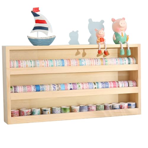 Wood 3 Layers Storage Organizer, Washi Tape Box with Hanging Hook, Divider Closet Container Holder for Sewing,Thread, Office Supplies, Craft Supplies, Jewelry, Accessories - color: 3 Layers
